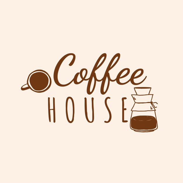 Coffee house cafe logo vector