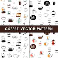 Free vector coffee house and cafe seamless background