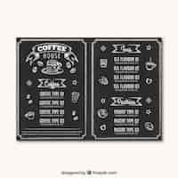 Free vector coffee house menu template