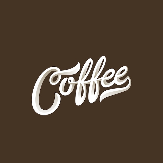 Vettore gratuito coffee lettering calligraphic vintage composizione