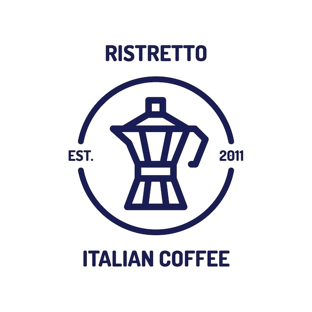 Vettore gratuito modello di caffè logo