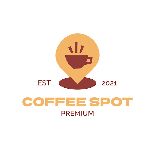 Бесплатное векторное изображение Шаблон кофе логотип