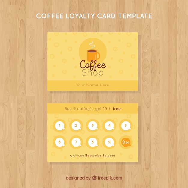 Coffee loyalty card template