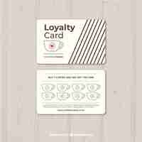 Free vector coffee loyalty card template