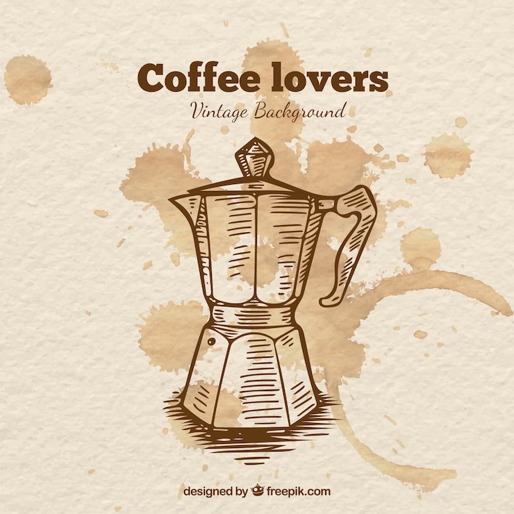Free Vector coffee maker drawn