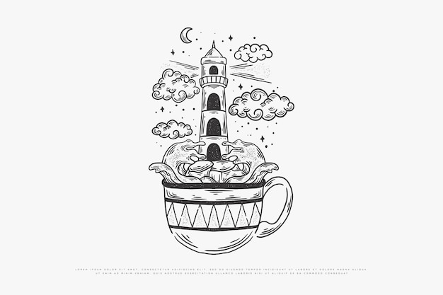 Coffee monoline illustration