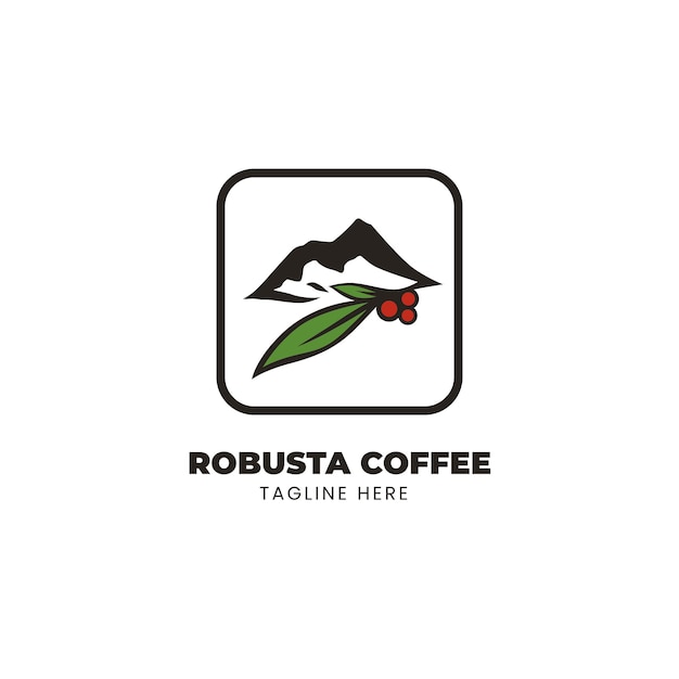 Coffee and mountain logo design