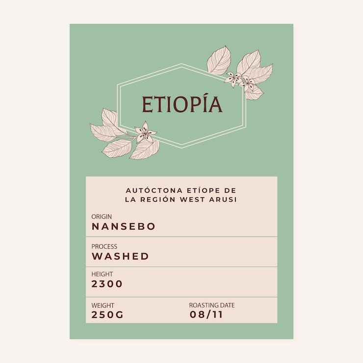 Free Vector coffee packaging design template