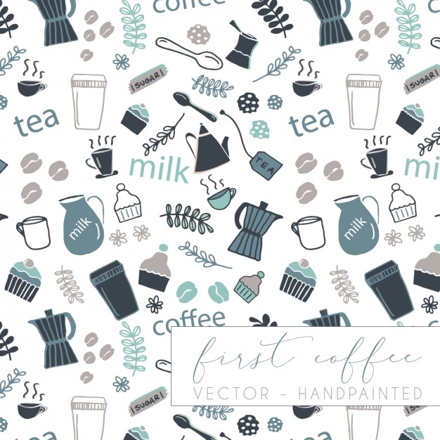 Free vector coffee pattern design