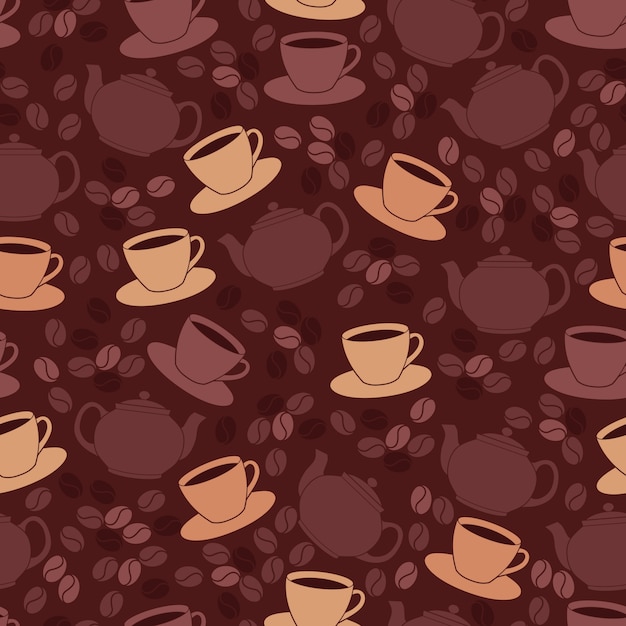 Free vector coffee pattern design