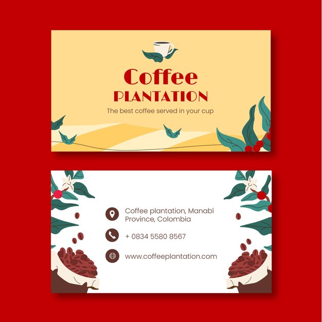 coffee plantation business card