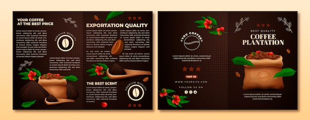 Brochure del gradiente della piantagione di caffè