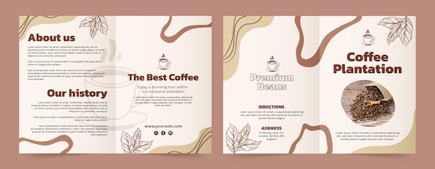 coffee plantation hand drawn