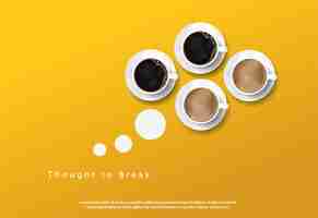 Free vector coffee poster advertisement flayers