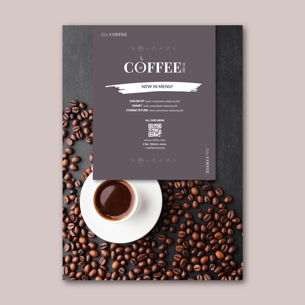 Free vector coffee poster template