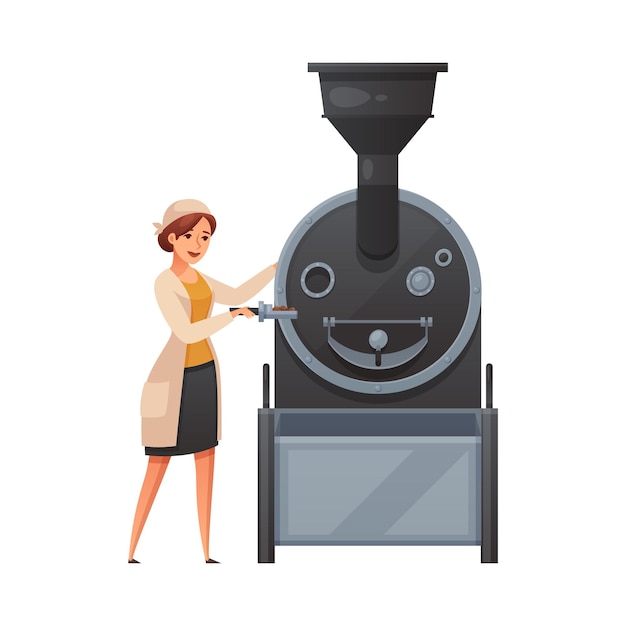 Free vector coffee production illustration