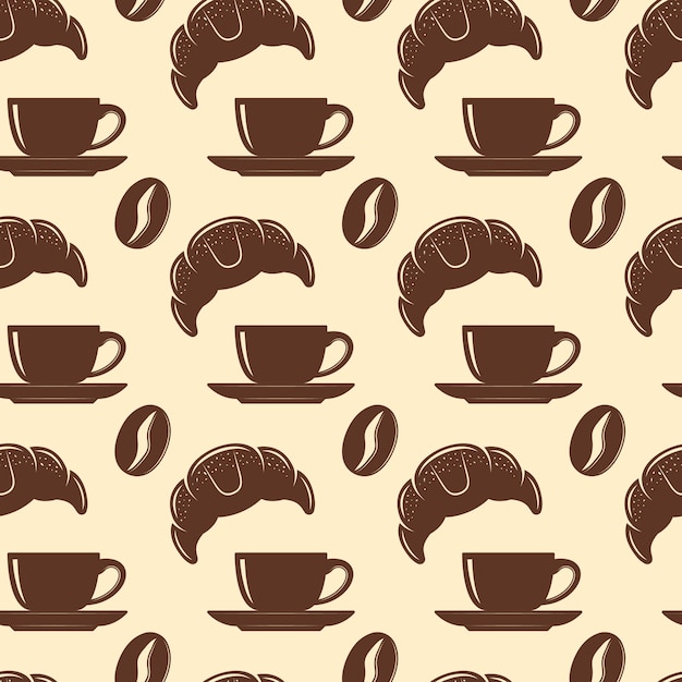 Free vector coffee seamless pattern