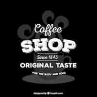 Vettore gratuito coffee shop distintivo