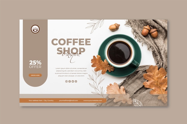 Coffee shop banner template