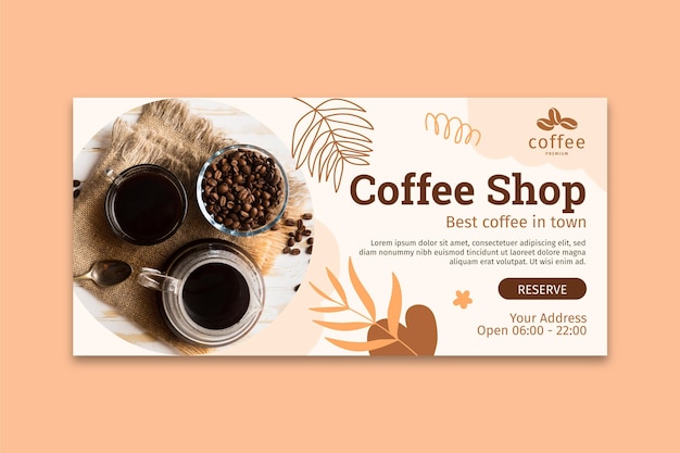 Coffee shop banner template