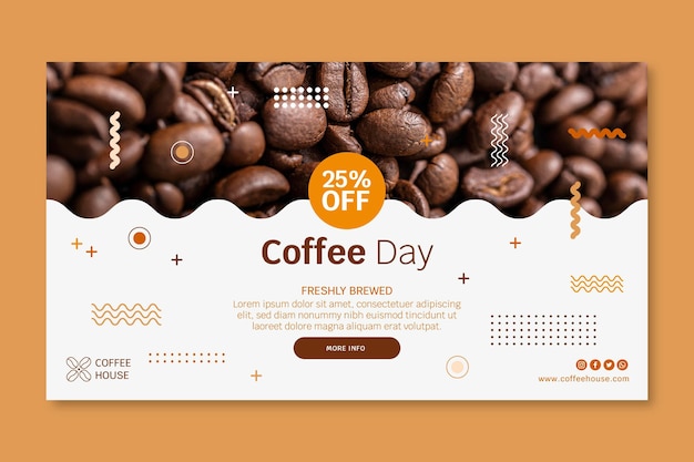 Coffee shop banner template