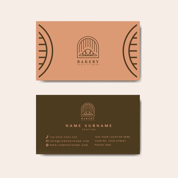 Coffee shop business card template vector