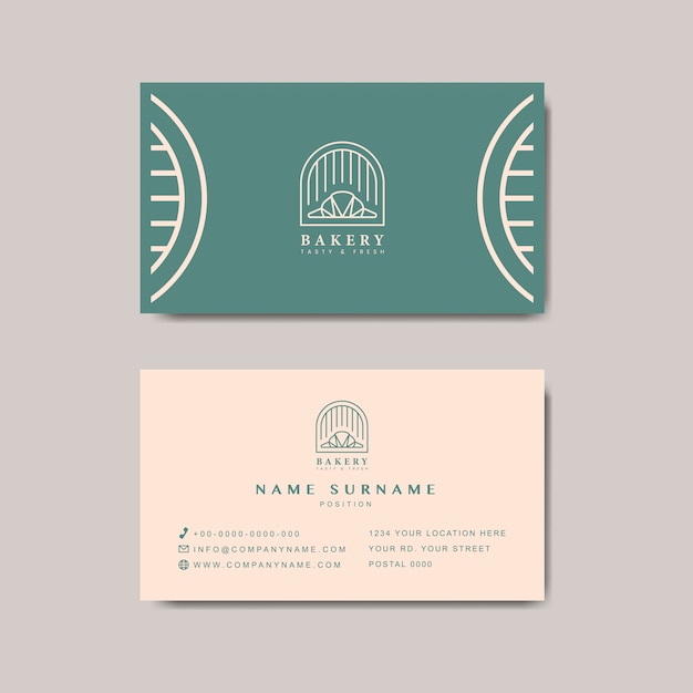 Coffee Shop Business Card Template Vector