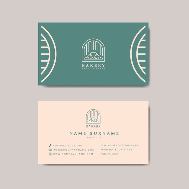 coffee shop business card template vector