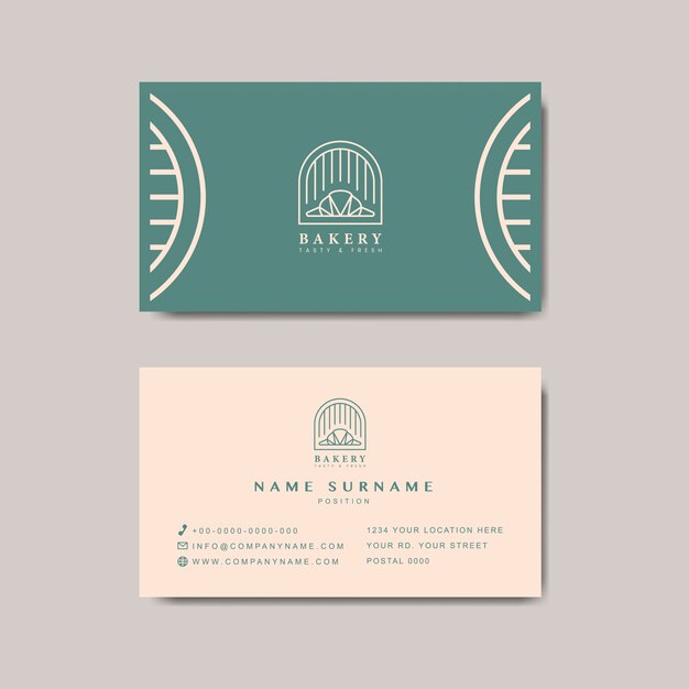 Coffee shop business card template vector