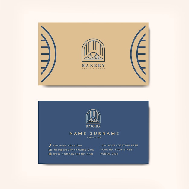 Free vector coffee shop business card template vector