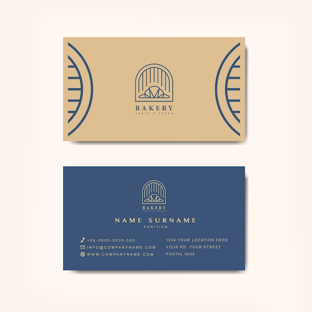 Coffee shop business card template vector