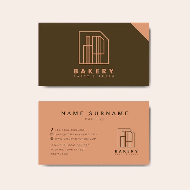 Coffee shop business card template vector