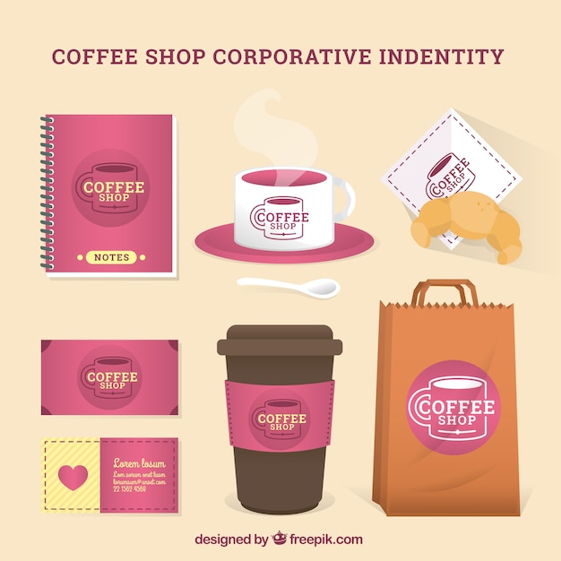 Coffee shop corpotative identitity mockup