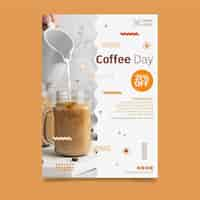 Free vector coffee shop flyer template