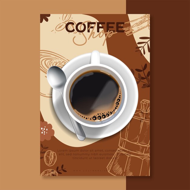 Coffee shop flyer vertical