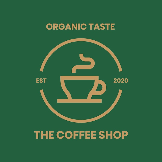 Free vector coffee shop logo template