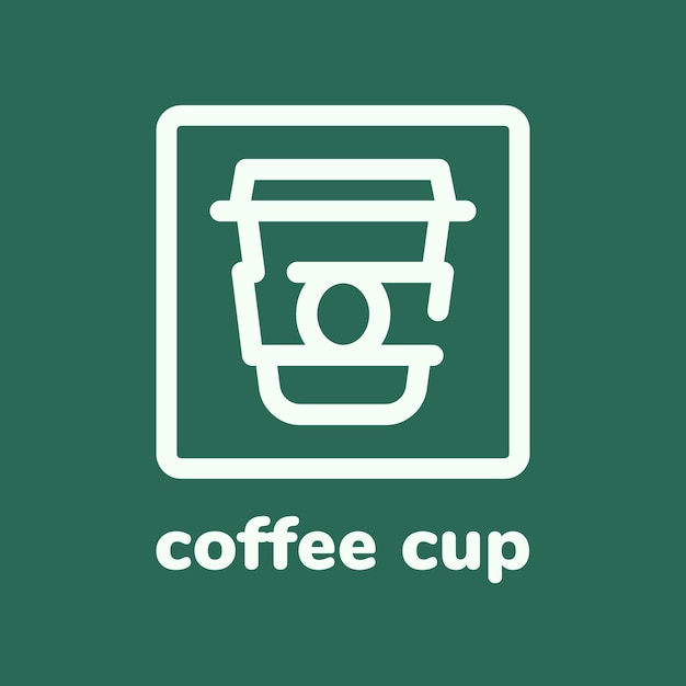 Free vector coffee shop logo template