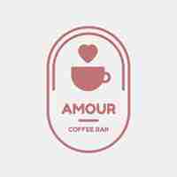 Vettore gratuito coffee shop logo template