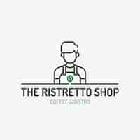 Free vector coffee shop logo template