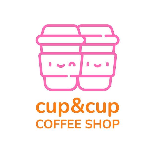 Free vector coffee shop logo template