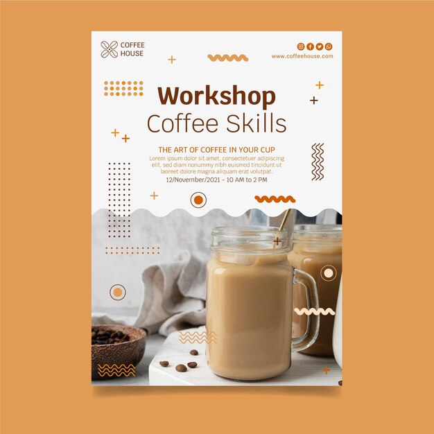 Coffee shop poster template