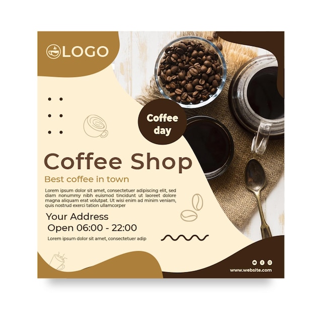 coffee shop squared flyer