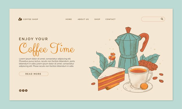 Coffee shop template design