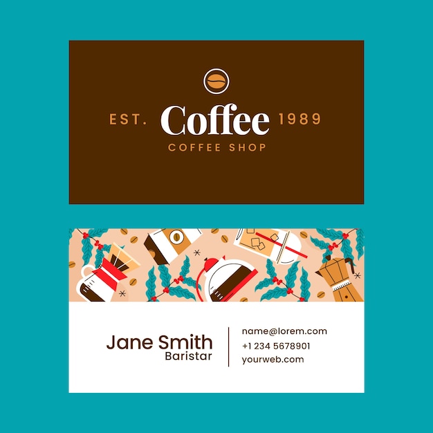 Free vector coffee shop template design