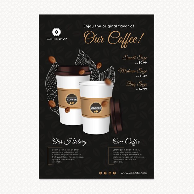 coffee shop vertical flyer
