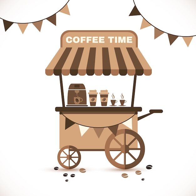 Free vector coffee tent illustration