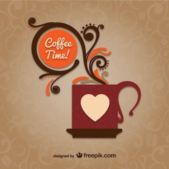 Coffee time background with mug