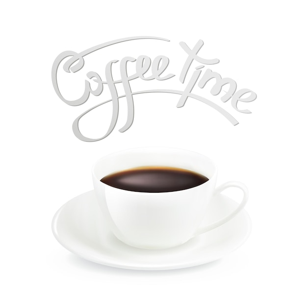 Free vector coffee time illustration with coffee cup