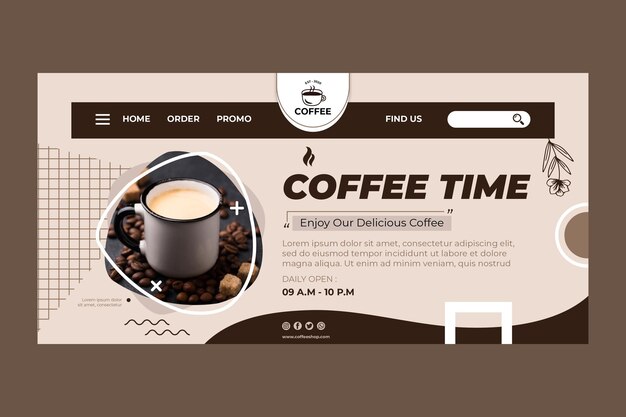 Coffee time landing page template