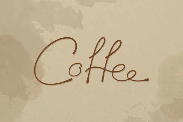 Кофейная типография на бежевом фоне